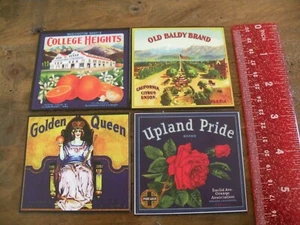Crate Label Art Magnets from Citrus Fruit Growers of California, Four Magnets - Picture 1 of 6