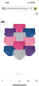 Comfort Choice Women's Plus Size 14 Cotton Brief 10-Pack - Picture 1 of 9