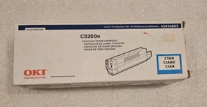 Oki data OKI C3200N C3100 C3100N C3200 Genuine Toner Cartridge Cyan 43034803 - Picture 1 of 3