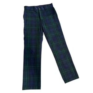 Vineyard Vines Boys' Tartan Plaid Blackwatch Breaker Pants Size 8 Navy Green - Picture 1 of 7