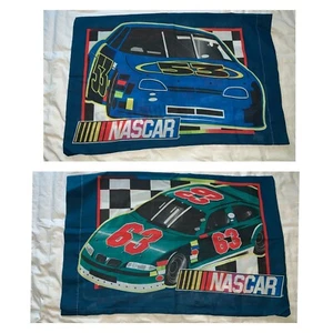 Funda de almohada estándar NASCAR doble cara vintage Dan River 30 x 20 hecha en EE. UU. - Imagen 1 de 5