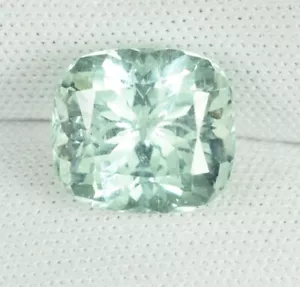 6,14 ct WUNDERSCHÖNER GLANZ - BESTER MINTGRÜNER NATÜRLICHER APATIT - Kissen Siehe Vdo! - Bild 1 von 2