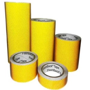 Yellow Reflective Tape Self-Adhesive High Vis Tape Sticker Vinyl Strips UK - Picture 1 of 8
