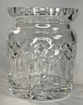 Jarrón de cristal Waterford Lismore galleta barril tarro de dulces SIN TAPA, firmado, 6 pulgadas Foto 1 de 4