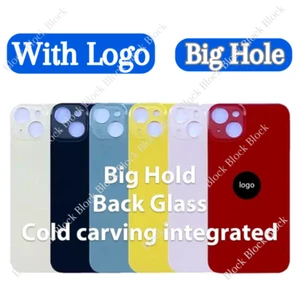 Back Glass Replacement Cover For iPhone 15 14 13 12 11 Pro Max XR XS 8 Big Hole - Picture 1 of 16