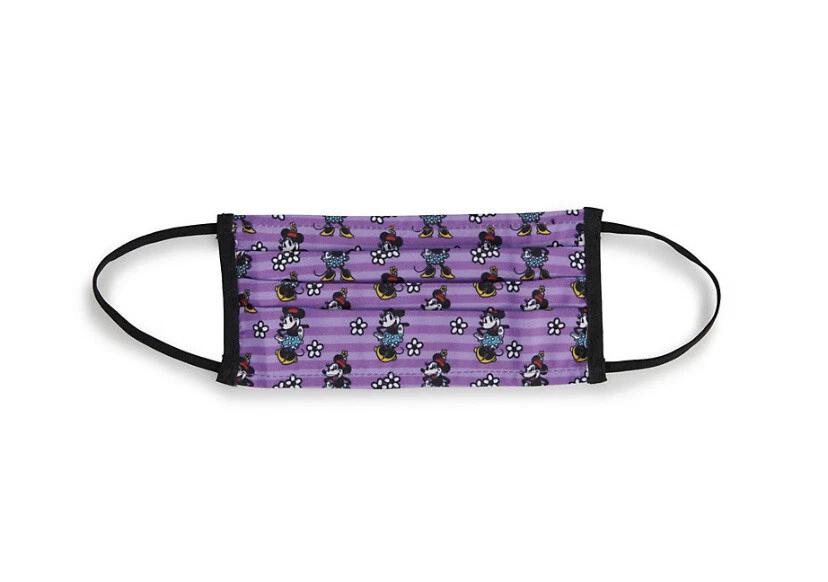 NUEVO Disney PÚRPURA Tela Minnie Mouse MASCARILLA FACIAL Elástica Niños Edades 4 en adelante FLORAL Foto 1 de 1