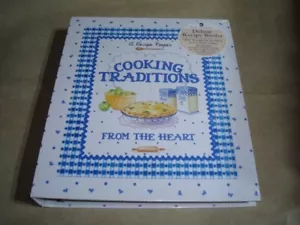Recipe Keeper binder From the Heart COOKING Traditions cottage blue farmhouse - Picture 1 of 5