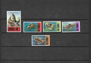 ZAMBIA, 1973 ,PREHISTORIC ANIMALS, 5v. MNH, Mi 13 Euro - Picture 1 of 1