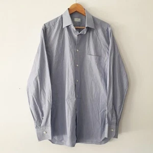 Ermenegildo Zegna regular Fit mens striped button Up shirt 100% Cotton Size L - Foto 1 di 6
