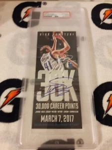 Dirk Nowitzki Dallas Mavericks Signed 30K Commemorative Ticket PSA ENCAPSULATED - Picture 1 of 11