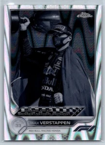 2022 Topps Chrome F1 Black And White Ray Wave Grand Prix Winner Max Verstappen - Picture 1 of 2