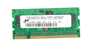 Micron MT9HTF6472RHY-667D1 512MB 667 CL5 ECC REG SODIMM Memory RAM - Picture 1 of 1