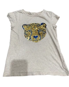 GAP KIDS: Girl’s Flip Sequin Embellished Big Cat Tee, L (10) - Picture 1 of 7