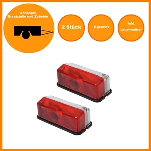 2x Anhänger Umrissleuchte Positionsleuchte Begrenzungsleuchte Rot / Weiß - Bild 1 von 8