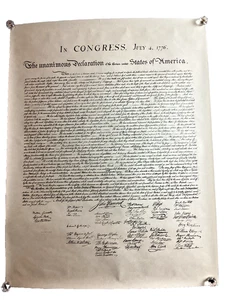 Replica Copia della Dichiarazione di Indipendenza degli Stati Uniti 17" x 22" - Foto 1 di 7