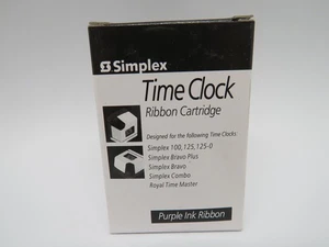 Simplex 1603-9806 Time Clock Purple Ribbon Cassette NEW - Picture 1 of 3