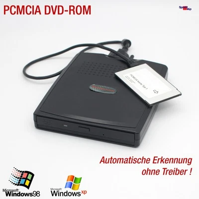 Pcmcia Externe CD Dvd-Rom Graveur Pour Ordinateur Portable Optique Dur Win 98 XP - Image 1 of 4