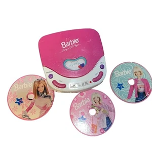 Vtg 1995 Barbie DiscGirl CD Player W/ 3 Original Discs Tested WORKS - Picture 1 of 13