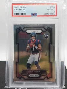 C.J. STROUD 2023 PANINI PRIZM ROOKIE FOOTBALL TEXANS RC PSA 8 - Foto 1 di 1
