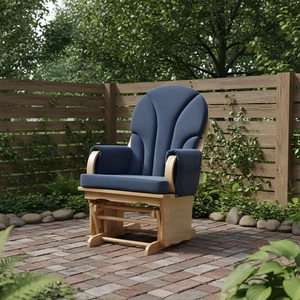 Solid wood Glider Chair Thick Cushion Rocking Chair for Reading & Relaxing USA - Picture 1 of 11