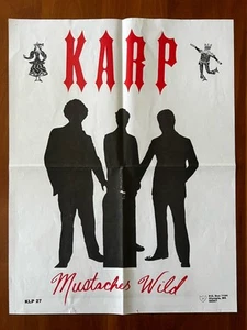 Original 1994 KARP Mustaches Wild K Records Poster 17 3/8” X 22 5/8” Noise Rock - Picture 1 of 6