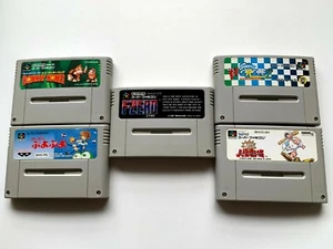 Lot5 Nintendo SuperFamicom Japan Import Used Game SET PuyoPuyo F-ZERO SFC japan - Picture 1 of 9