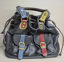 Large Black Leather Bag With Handle For Women Style Modern Fashion