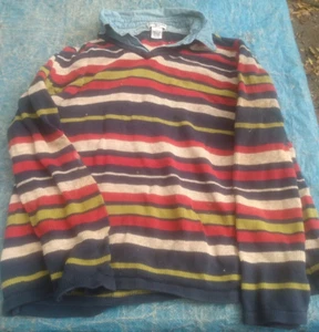 Breckenridge Womens Collared Knit Sweater Size XL / 1X Red White Blue Stripes - Picture 1 of 5