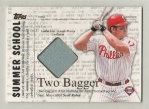 2002 Topps Summer School Two Bagger Scott Rolen Phillies Game Used Jersey BV$25 - Picture 1 of 1