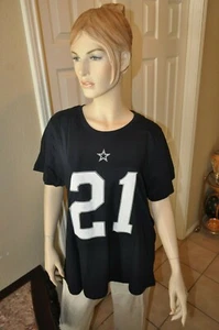 EZEKIEL ELLIOTT DALLAS COWBOYS NFL WOMEN'S JERSEY STYLE SHIRT NAVY XL-4XL NWT - Picture 1 of 6