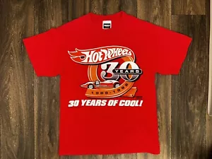 Vintage NASCAR Hot Wheels Shirt Medium Kyle Petty 1998 Red Tee 30 Years Of Cool - Picture 1 of 5