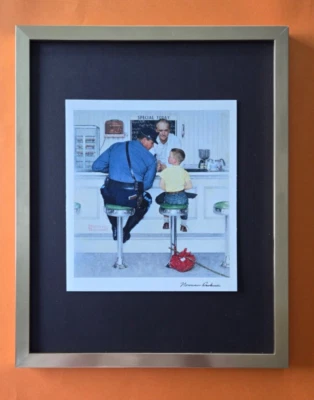 🔥 NORMAN ROCKWELL + Impresión firmada años 70 montada y enmarcada + Hermosa. Foto 1 de 3