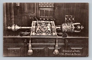 Postcard House Of Lords Mace and Purse - Picture 1 of 2