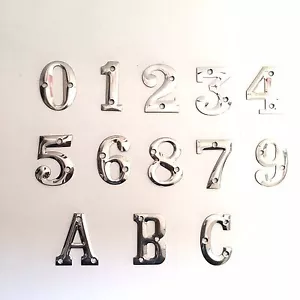 "Números y letras de puerta de casa elevada de acero inoxidable pulido -51 mm -2" - Imagen 1 de 14