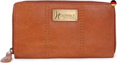 Catwalk Collection Handbags - Damen Leder Geldbörse - Geldbeutel Mittelgroß - 8 - Bild 1 von 4