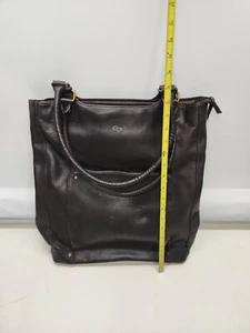 LRG SOLO Black GENUINE LEATHER LAPTOP BAG TOTE SHOULDER BAG PURSE - Picture 1 of 9