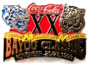 1993 BAYOU CLASSIC FOOTBALL NEW ORLEANS XX ANNIVERSARY COCA COLA LAPEL PIN - Picture 1 of 1