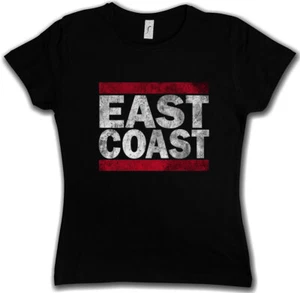 EAST COAST DAMEN T-SHIRT Run Fun DMC USA United States New City Band Side West - Picture 1 of 1