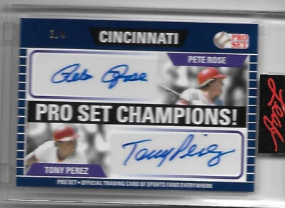 PETE ROSE TONY PEREZ 2021 Leaf Pro Set Champions cartão duplo autografado SP autógrafo /4 - Imagem 1 de 2