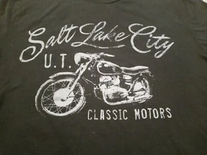 Camiseta de motocicleta Salt Lake City Utah para hombre XL negra manga corta cuello redondo - Imagen 1 de 6