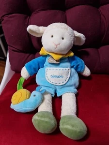 DOUDOU ET COMPAGNIE SIMON LE MOUTON Avec Escargot ETAT NEUF 25 Cm - Imagen 1 de 2