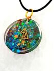 Harry Potter Lover Holographic Colorful Sparkle Deathly Hallows Charm Necklace