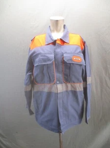 FTB Size XL Mens Blue Cotton Blend Full Zip Snap Multi Pocket Utility Jacket 466 - Picture 1 of 8