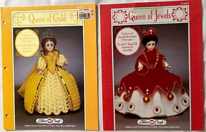 Queen of Gold Jewels 15" Fashion Dolls Crochet Pattern Embellished Dress Crown + - Picture 1 of 1