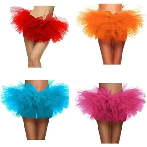 Damen Netz Puff Luftpolster Rock Tanzrock kurzer Faltenrock - Bild 1 von 18