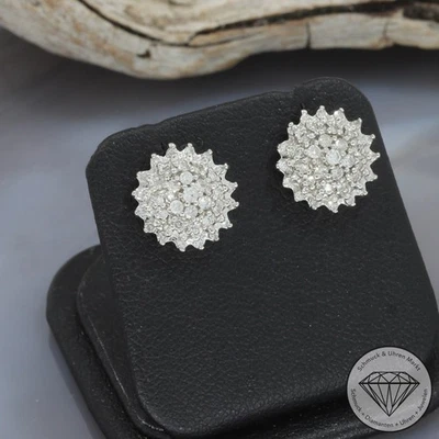 Wert 900 € Diamant Ohrringe (ca. 0,21 carat) 585 14 Karat Weiß Gold xxyy - Bild 1 von 4