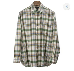Beams Plus Hombre Abotonable Manga Larga Madras Algodón Multicolor Rayas XL NUEVO SIN ETIQUETAS - Imagen 1 de 12