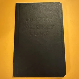 Vintage Oddfellows IOOF Funeral Ceremony Book 1945 John B. Fairbanks Jr. - Picture 1 of 5
