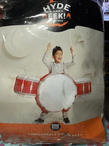 Kid's INFLATABLE DRUM SET Costume New-Open Package-“Drumsticks Included” Tested - Picture 1 of 11