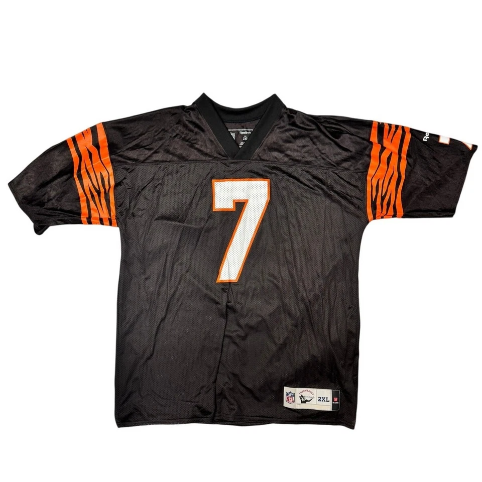 Camiseta deportiva Reebok Throwbacks Boomer Esiason #7 Cincinnati Bengals NFL talla 2XL XXL Foto 1 de 4